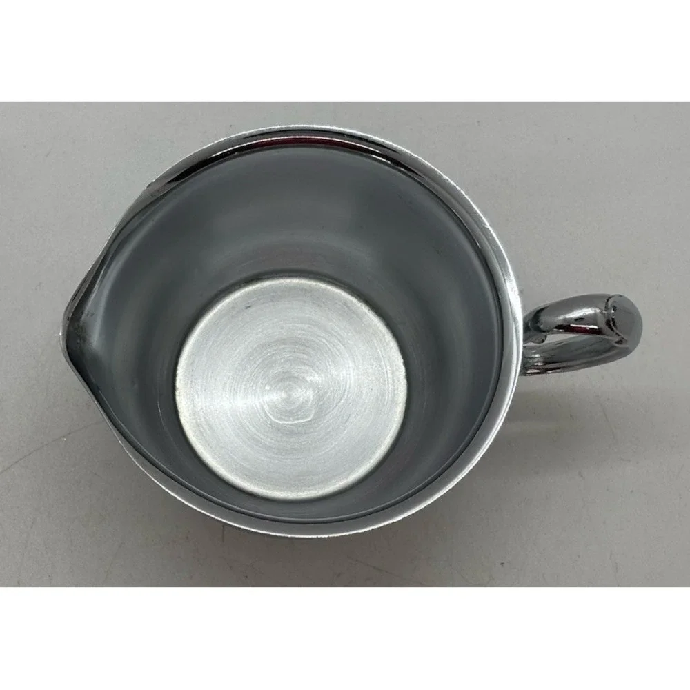 Vtg Danny Wilson Original Chrome Creamer & Sugar Bowl w Lid Set Stainless USA